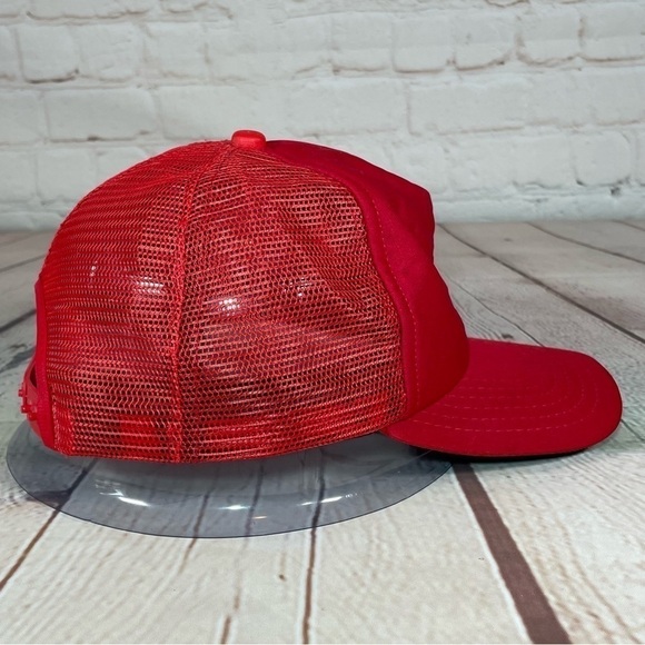Vintage Super Mario Bros Nintendo Hat Snap Back Mesh Trucker Cap Red Made in USA - Picture 8 of 8